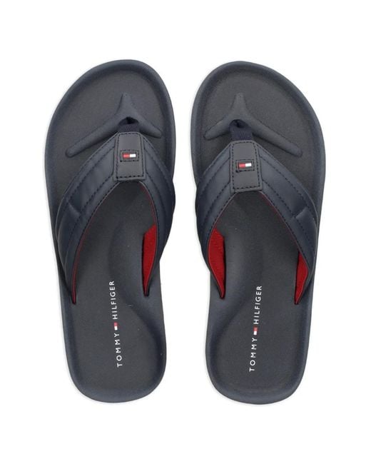 Tommy Hilfiger White Padded-Strap Slides for men