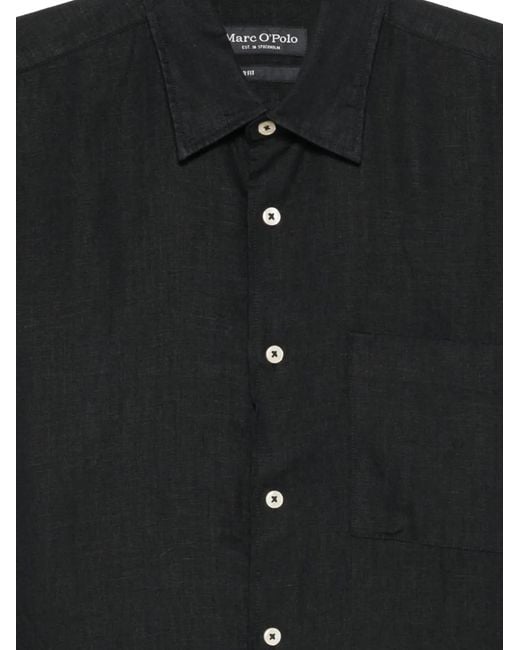 Marc O' Polo Black Patch-Pocket Shirt for men