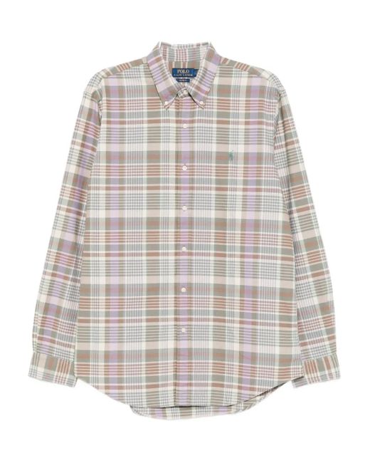 Polo Ralph Lauren White Checked Shirt for men