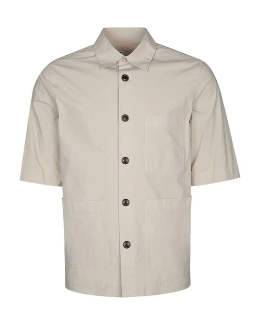 Jacob Cohen Natural Short-Sleeved Button-Up Shirt for men