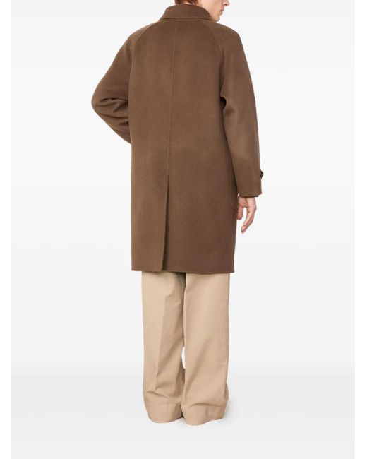 Officine Generale Natural Patch-Pocket Wool Coat for men