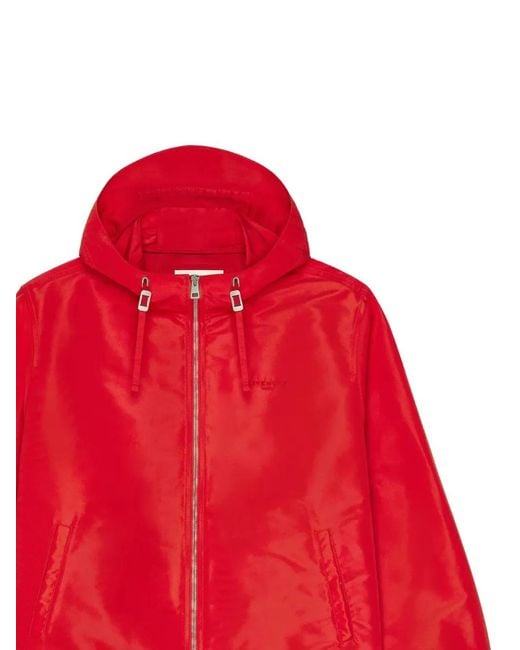 Givenchy Red Logo-Print Hooded Jacket for men
