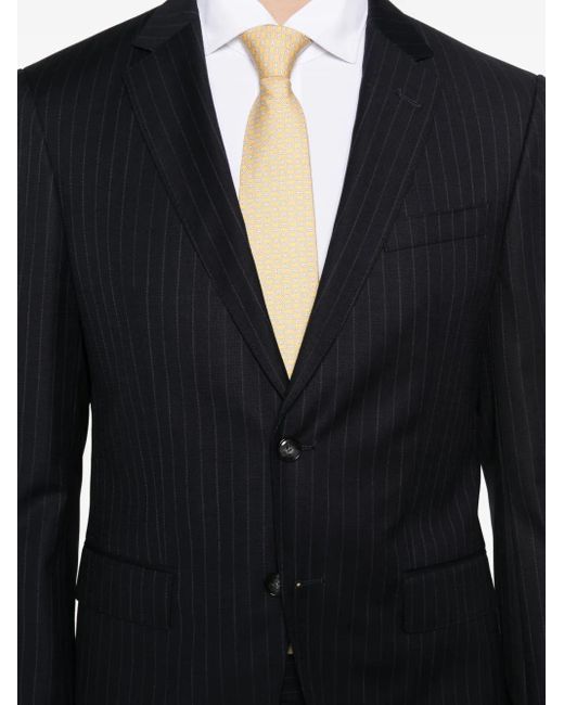 Boss Blue Pinstripe Wool Suit for men