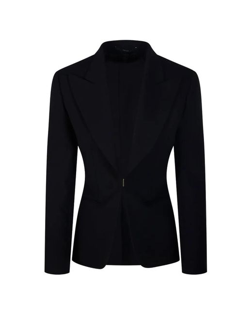 Gucci Black Peak Lapel Blazer