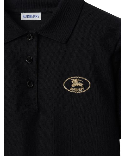 Burberry Black Cotton Polo Shirt