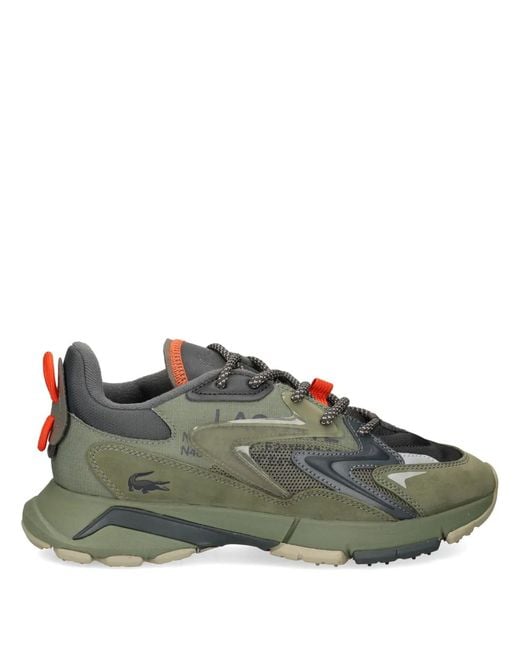 Lacoste Green Embossed Logo Trainers for men