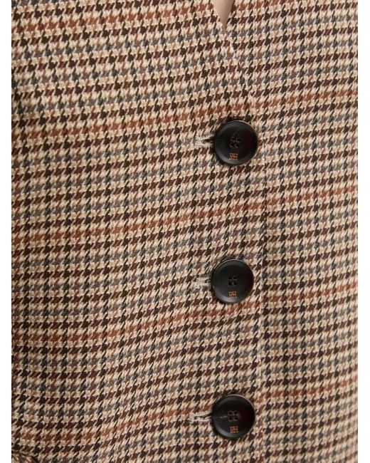 Top sin mangas con motivo pied de poule Pedro Del Hierro Madrid de color Brown