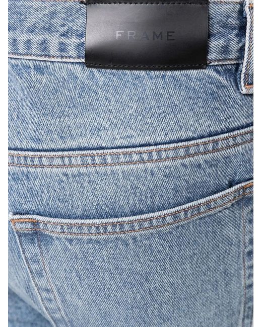 FRAME Blue Washed Straight-Leg Jeans for men