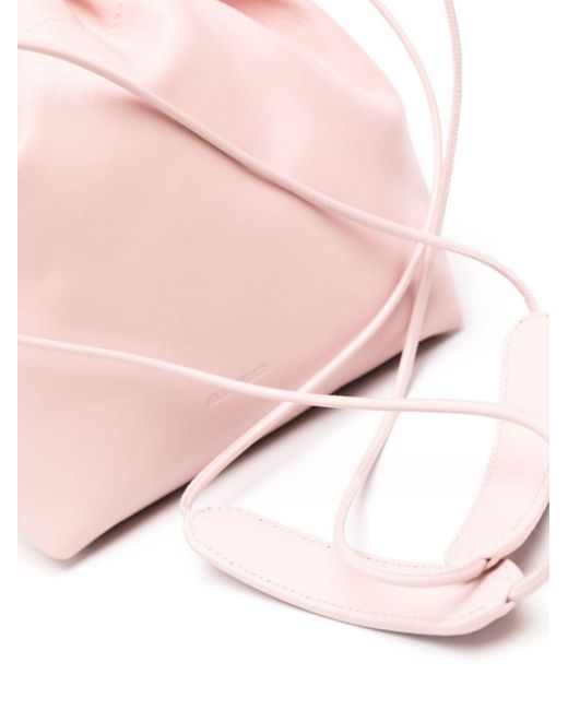 Jil Sander Dumpling Leren Bucket-tas in het Pink