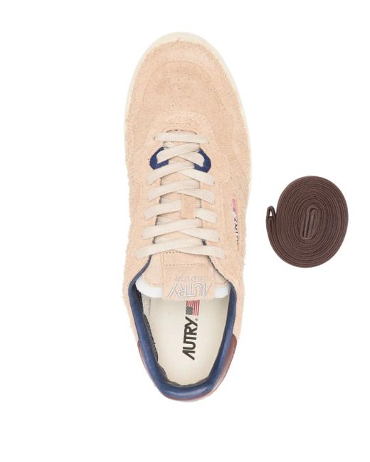Autry Pink Medalist Suede Sneakers for men