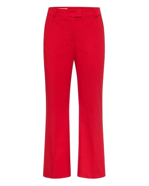 Maison Common Red Pressed-Crease Trousers