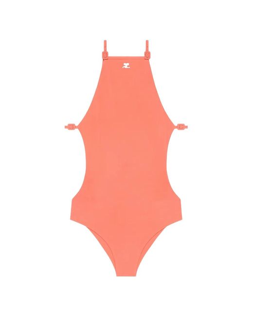 Courreges Pink Cut-Out Swimsuit