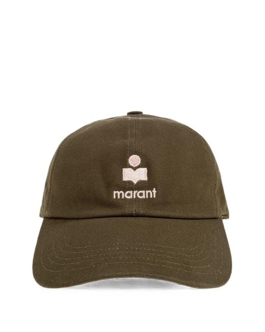 Isabel Marant Green Tomas Logo-Embroidered Baseball Cap