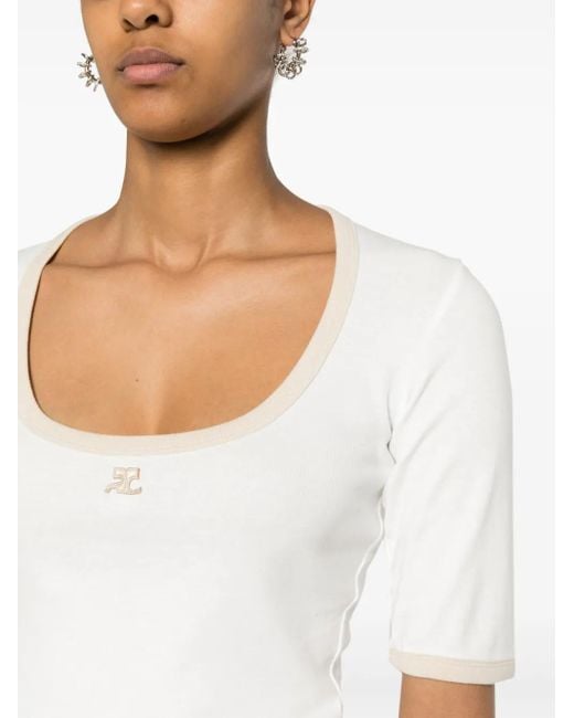 Courreges White Holistic Contrast T-Shirt