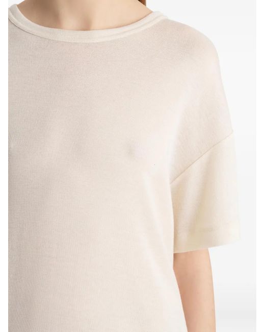 Khaite White Maeve Short-Sleeve T-Shirt