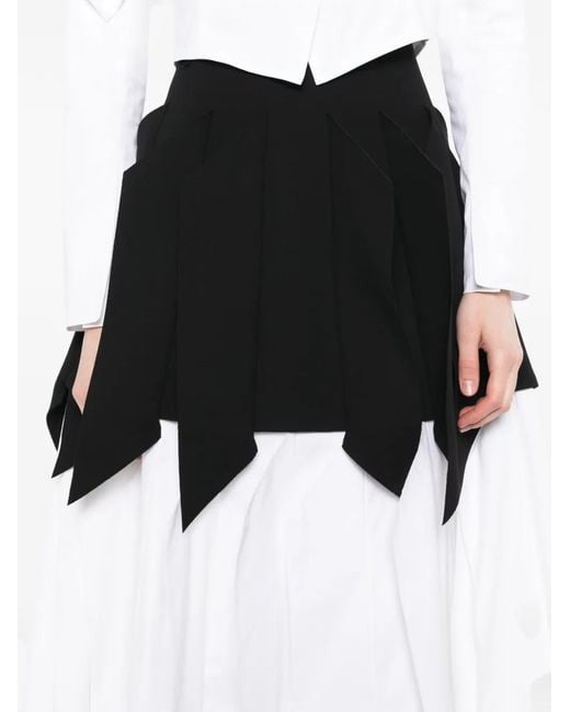 A.W.A.K.E. MODE Black Poplin Skirt