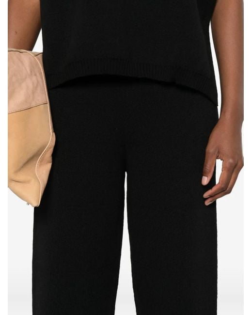 Hannes Roether Black Elastic-Ankles Pants