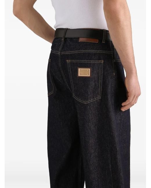 Dolce & Gabbana Black Denim Trousers for men
