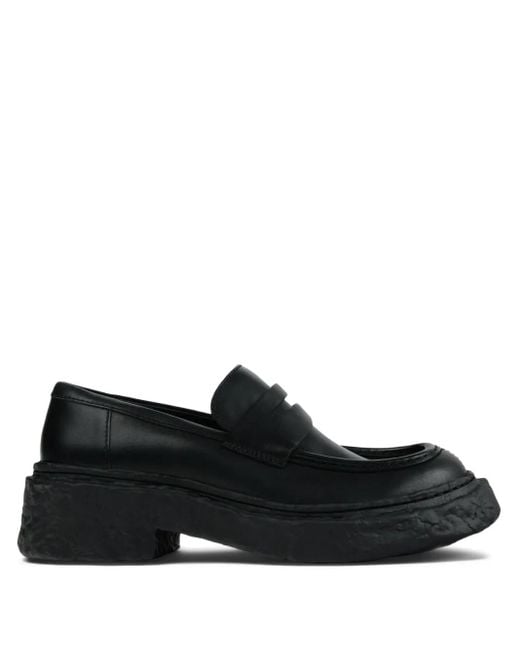CAMPERLAB Black Penny-Strap Platform Loafers