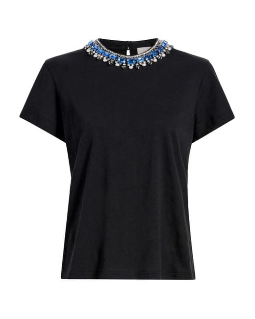 T-Shirt Danielle À Ornements Cinq À Sept en coloris Black