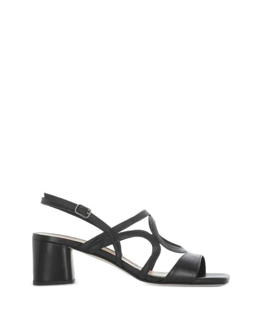 Julie Dee White Leather Heeled Sandals