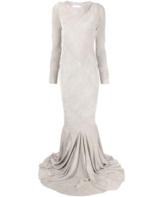 rick owens white gown
