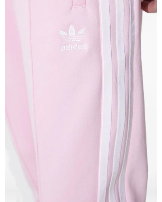 Adidas Pink Adicolor Classic Sst Three-Stripe Track Pants