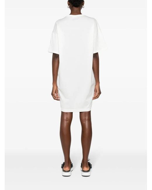 Fabiana Filippi White Graphic-Print T-Shirt Minidress
