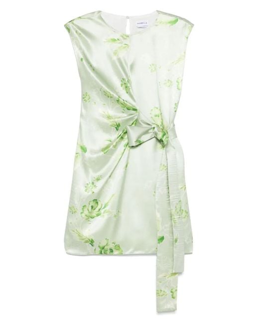 Marella Silk-satin Dress Green