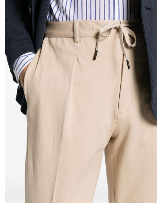 Circolo 1901 Natural Pleat-detail Straight-leg Trousers for men