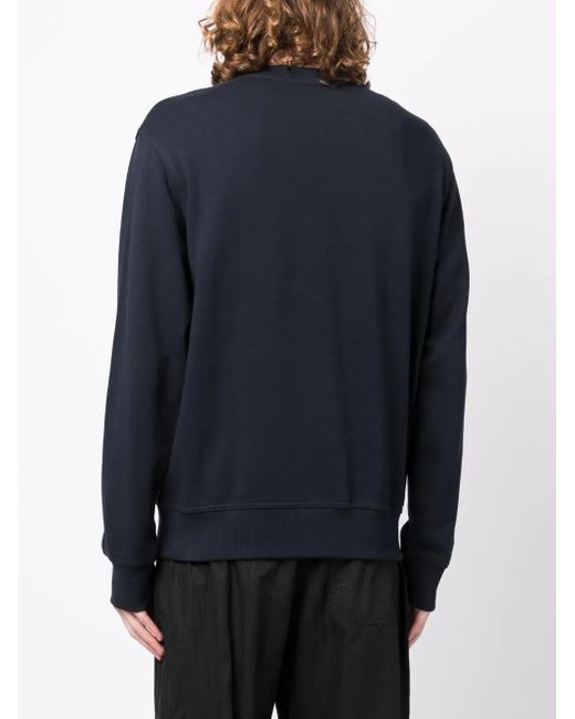 Felpa Con Stampa di Boss in Blue da Uomo