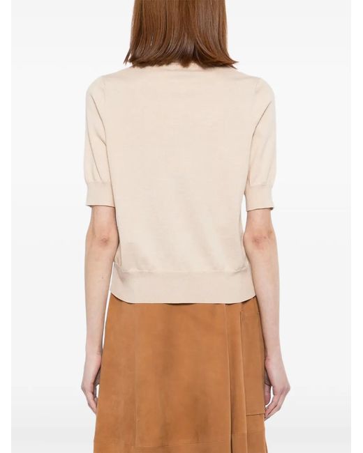 T-Shirt À Manches Courtes N.Peal Cashmere en coloris Natural