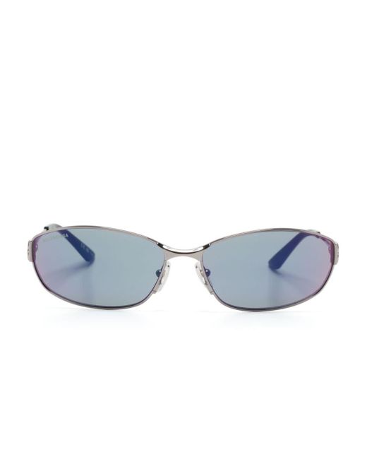 Balenciaga Blue Oval-frame Sunglasses