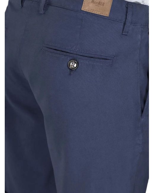 Moorer Geplooide Shorts in het Blue voor heren