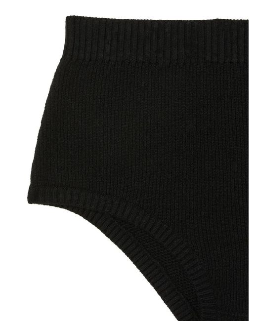 Alanui Black Cashmere-Blend Shorts