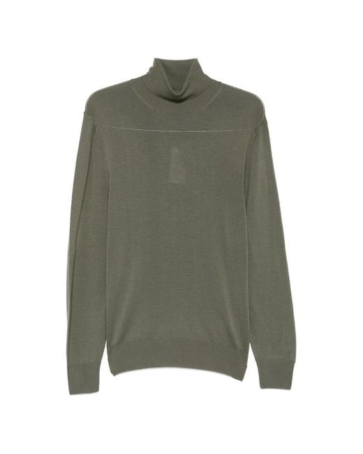 Canali Green Roll-Neck Long-Sleeve Sweater for men