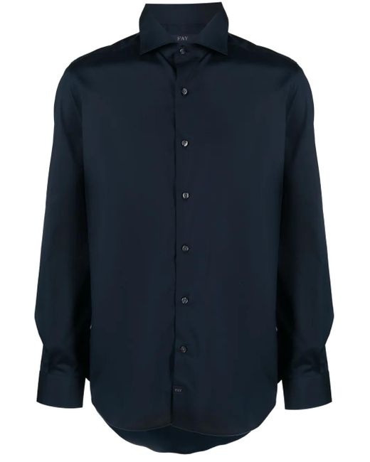 Fay Button-Down Overhemd in het Blue voor heren