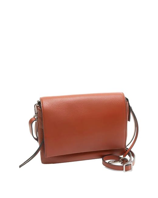 Gianni Chiarini Brown Leather Flap Cross Body Bag