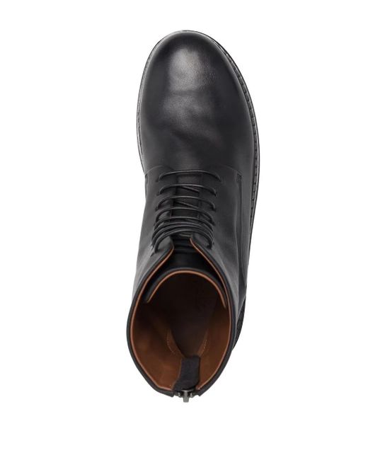 Marsèll Black Parrucca Leather Combat Boots for men