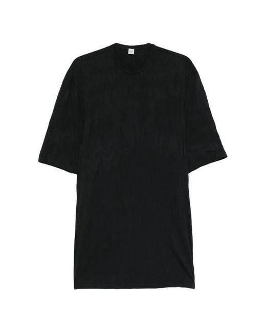 Totême Black Crinkled-Effect T-Shirt Dress