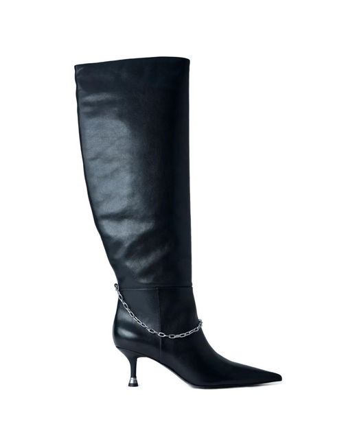 Alexander Wang Blue 65Mm Akila Slouch Boots