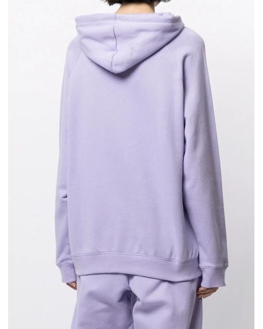 Être Cécile Purple Logo Print Hoodie