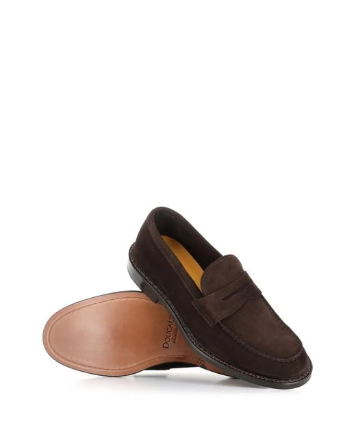 Doucal's Brown Suede Loafers for men