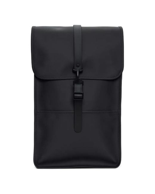 Rains Black W3 Flap Magnetic Backpack
