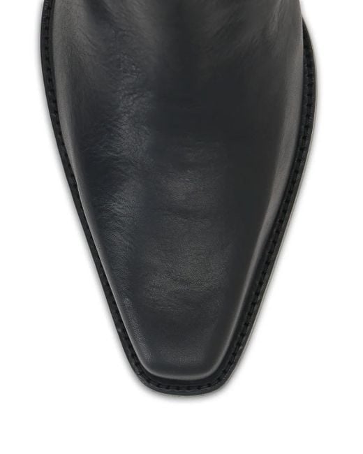 Ann Demeulemeester Black 75Mm Calf Leather Boots