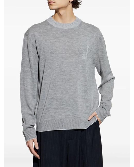 Jacquemus Gray Wool Sweater for men