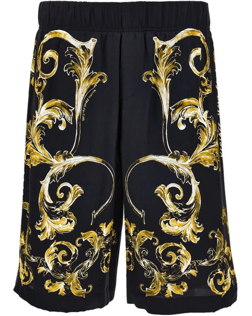 Versace Jeans Couture Blue Printed Shorts for men