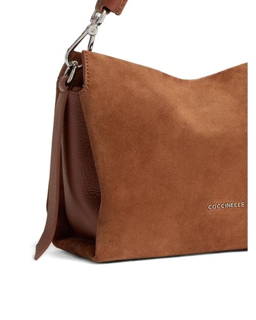 Coccinelle Boheme ブレイドハンドル ショルダーバッグ S Brown