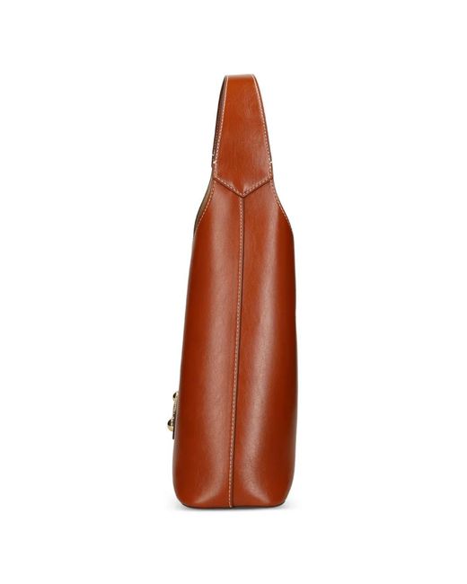 Love Moschino Brown Logo-Appliqué Tote Bag
