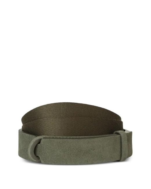 Orciani Green Suede Panelled Belt for men